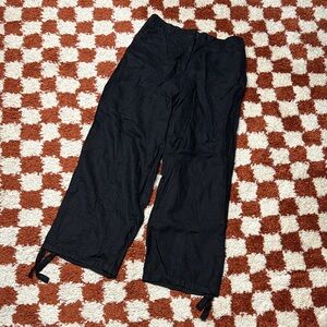 black zara linen pants size M